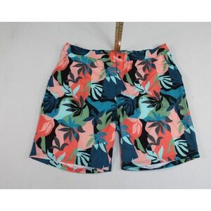 UV Skins Men Blue Floral Board Shorts Elastic Waist Summer Size 3XL